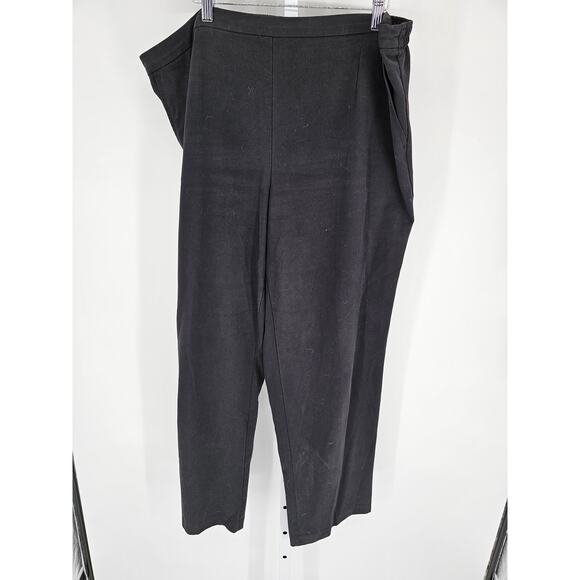 Vintage Y2K George Womens Sz 2X Pull On Straight Leg Dress Pants Black - Picture 1 of 4